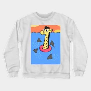 oh no poor giraffe Crewneck Sweatshirt